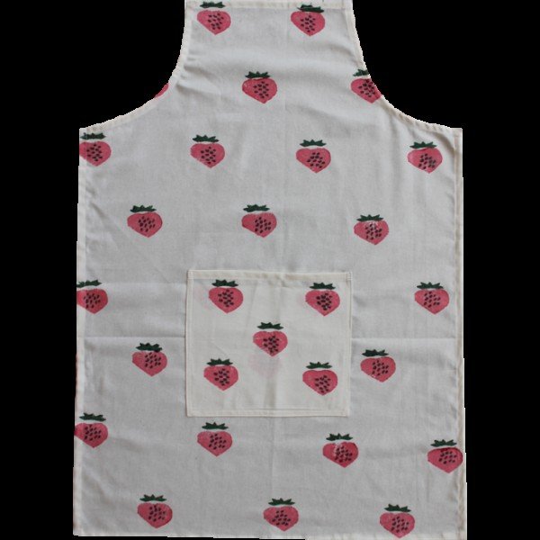 Strawberry block printed Apron