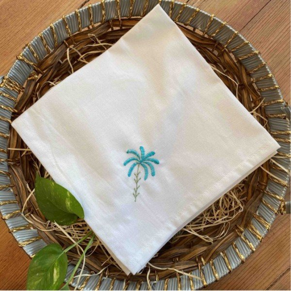 Palm Emdroidered Napkin(Set of 6)